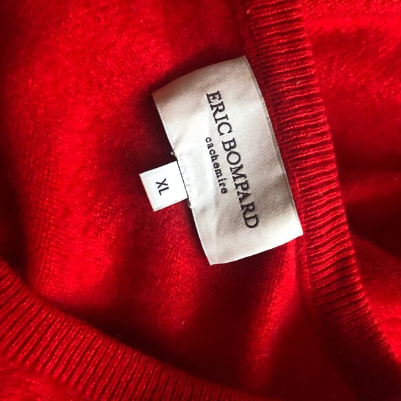 Like new Eric Bompard cashmere knitted T-shirt in red size XL - Picture 3 of 3